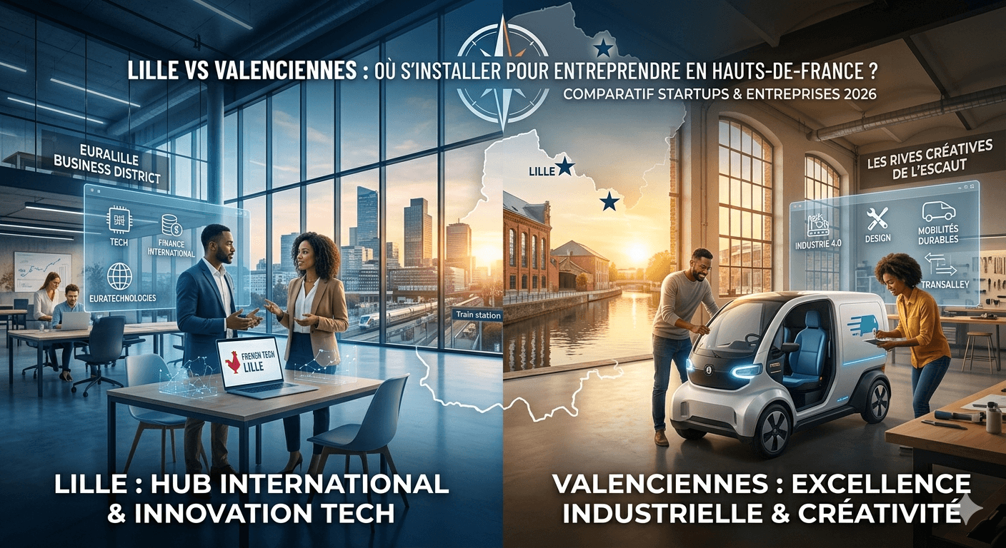 Lille vs Valenciennes : où s'installer pour entreprendre en Hauts-de-France ?